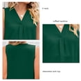 thumbnail image 2 of Top sin mangas para mujer, cuello en V, Color puro, estilo suelto, camiseta sin mangas de verano a la moda transpirable, 2 of 7