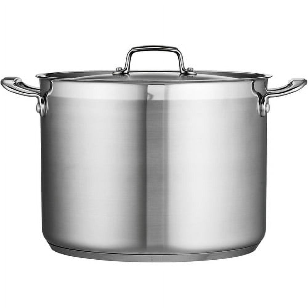 Tramontina Covered Stock Pot Gourmet Stainless Steel 16-Quart, 80120/001DS