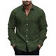 thumbnail image 2 of pstuiky camisas de manga larga para hombre, Camisa de manga larga con cuello estampado, informal y cómoda, para hombre. Tops casuales para hombres m, 2 of 5