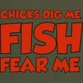 thumbnail image 3 of CafePress - Chicks Dig Me Fish Fear Me Dark T Shirt - Men's Classic Graphic Cotton T-Shirt, 3 of 4
