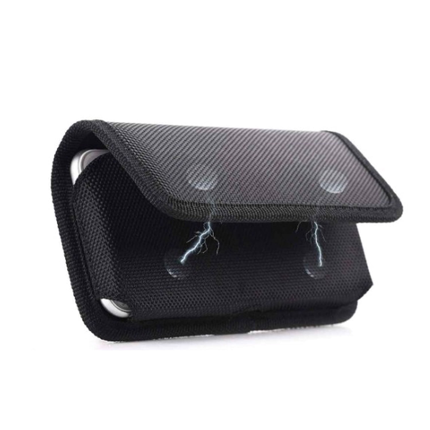 6.5" Horizontal Magnetic Nylon Cell Phone Belt Clip Pouch