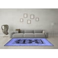 thumbnail image 3 of Ahgly Company Machine Washable Indoor Rectangle Oriental Blue Industrial Area Rugs, 5' x 8', 3 of 4