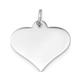 thumbnail image 1 of Designer 14K White Gold Plain .018 Gauge Engraveable Heart Disc Charm (Length=19) (Width=18) Made In United States, 1 of 3