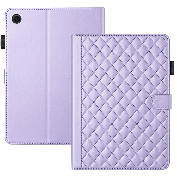 Allytechgroup Case for Samsung Galaxy Tab A9  11.0" 2023 (SM-X210/X215/X216) with Pencil Holder, Multi-Angle Viewing Kickstand Magnetic Clasp Folio Cover for Women Men, Purple