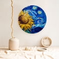 thumbnail image 5 of Wukai Whimsical Sunflowers Night Sky Print Decorative Plate for Display,Bone China Decorative Plate, Ceramic Dinner Plate with Stand, Vertical Ceramic Plate-7in, 5 of 6