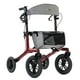 thumbnail image 1 of Andador todoterreno Real Relax con asiento, plegable y compacto, con ruedas no neumáticas de 30 cm y bolsa de almacenamiento, para personas mayores, color burdeos, 1 of 5