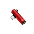 thumbnail image 1 of Inteprter Adaptador tipo c de 3,5mm, conector de Audio profesional 2 en 1, convertidor de auriculares para teléfonos, accesorio de conexión, equipo de Teléfono y Comunicación rojo 3cm, 1 of 8