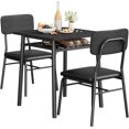 thumbnail image 1 of Qinaqin 3-Piece cm de Profundidadining Mesa Set para 2 Madera Kitchen con Almacenamiento Rack y Upholstered Chairs Pequeño Cuadrado Metálico Legs Support Profundidadining, 1 of 7