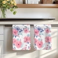 thumbnail image 7 of Pink Watercolor Floral Kitchen Towels Set of 4, Spring Flower Abstract Art Absorbent Dish Towels for Kitchen, Microfiber Hand Towel, Quick Drying Tea Towel for Cleaning Decorative Dishcloths, 7 of 7