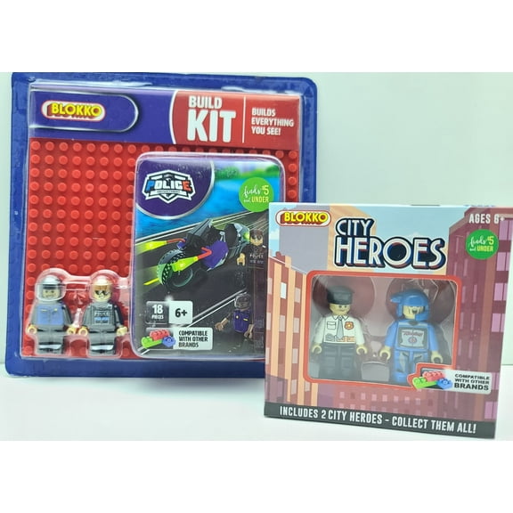 Blokko City Heroes  Building Blocks Kit 20 Pieces