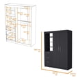thumbnail image 4 of FM FURNITURE Tempe 3 Drawers Armoire, 3-Tier Shelf, 2-Door, 4 of 6