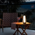 thumbnail image 4 of 3-Way Dimmable Bedside Lamp 12"H Umbrella-shaped Touch Control Table Lamp Nightstand Lamp with Grey anodized glass lampshade for Bedroom Living Room Indoors Outdoors（Black,Type-C Charging）, 4 of 10