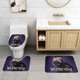 thumbnail image 2 of Merlina Juego de 3 alfombras de baño de coral fleece: tapete de baño + alfombra de inodoro en forma de U + funda de tapa de inodoro en forma de O, 2 of 6