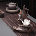thumbnail image 2 of Transemion 1/2/3 Self-Care Routine Home Ceramic Backflow Incense Cone Holder Burner Lines Are Simple Ceramics Lotus Cloud Water 1 Pc, 2 of 6