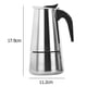 thumbnail image 2 of Cafetera Espresso de acero inoxidable, práctica cafetera con asa de plástico, percolador, filtro superior para Mocha Latte Cappuccino, 2 of 5