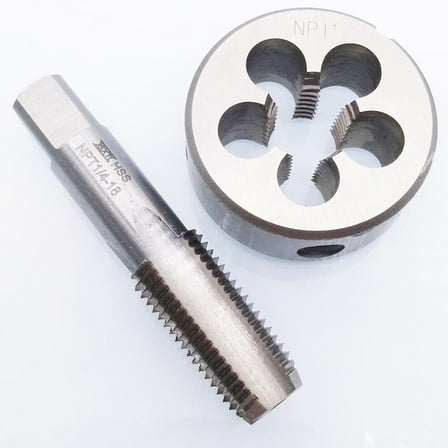 HSS 1/4-18 NPT Tap and Die Set for Right Hand Threading