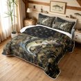 thumbnail image 3 of Manfei Farmhouse Pike Fish Quilt King, Vintage Lake House King Coverlet Set, Camo Multi, 3 Pieces, 1 Bedspread and 2 Pillowcases, 3 of 7