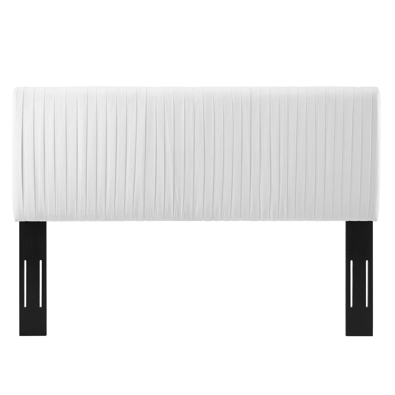Tufted Headboard, Full Queen Size, Velvet, White, Modern Contemporary Urban Design, Bedroom Master Guest Suite