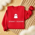 thumbnail image 6 of VKOYWKM Womens HalloweenSweatshirt Cute Spooky Ghost Graphic Sweatshirts Crewneck Long Sleeve Fall Pullover Tops Halloween Party Outfits for Women, 6 of 8
