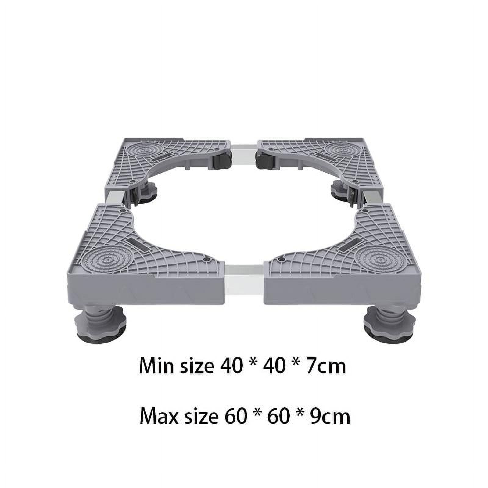 Esquirla Adjustable Washing Machine Base Fridge Undercarriage Stand Laundry Dryers Holder for Air Conditioners Cookers Freezers Dryers Gray