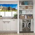 thumbnail image 5 of LALILO Kitchen Curtain Valance Castle London United Rod Pocket Window Curtain 52"x 18" Set of 2, 5 of 7