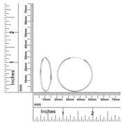 Brilliance Fine Jewelry Trio Set of Endless Hoops in Sterling Silver