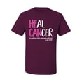 thumbnail image 2 of Faith Jesus Believe Awareness Men's Graphic T-Shirt, Maroon, Small, 2 of 3