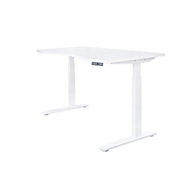 MotionWise Manager Series Dual Motorized Rising Sit/Stand Desk for Home Or Office, Snow White