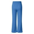 thumbnail image 6 of Fleece Sweatpants, Flare-Leg Drawstring Elastic Waist Long Pants with Pockets (Women's), 6 of 9