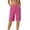 Hot Pink #009, variant on Mohiass Chino Bermuda Shorts for Women Summer Trendy Pull On Knee Length High Waisted Comfy Stretchy Long Shorts Black L