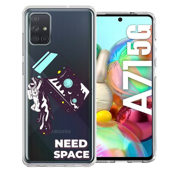 MUNDAZE for Samsung Galaxy A71 4G Need Space Astronaut Stars Design Double Layer Phone Case Cover