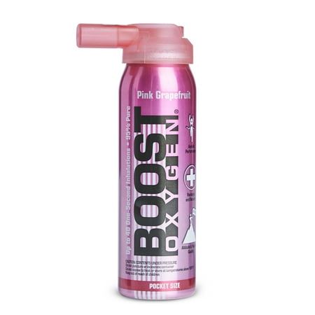 Boost Oxygen Supplemental Canned Oxygen Pink Grapefruit Small 2 Liter, 1 Pack, Model 404