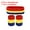 Red, Yellow, Blue, variant on Uxcell 2 Sport Wristbands & 1 Headband Set Cotton Absorbent Athletic Sweatband Red, Yellow,Dark Blue