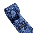 thumbnail image 5 of HISDERN Tie for Men Paisley Floral Tie Handkerchief Woven Business Formal Necktie Pocket Square Set, 5 of 12