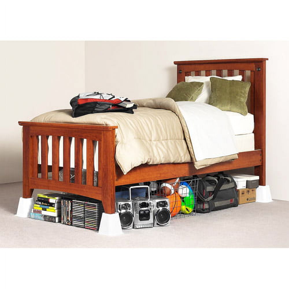 Whitmor Under Bed Storage Furniture Risers White Set of 4