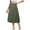 Green, variant on Fgnfyis Button Front Skirt Spring and Summer Age Reduction Temperament Women's Korean Version Japanese Elastic Waist Mid Length Casual A-Line Skirt Green One Size