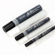 ZEYAR Acrylic Paint Marker Pens, Black & White Colors, 3 Different Point Size per Pack: Extra Fine(0.7-1mm), Medium Bullet Point(2-3mm),Jumbo Felt Tip(10-15mm) (Black & White, Extra fine,Medium,Jumbo)