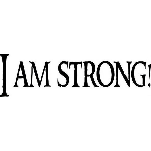 I am Strong ~6" x 21" " Vinyl Wall Art Decal by Scripture Wall Art. Girls Room Decor, Great Gift, Girls Wall Decals,