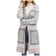 thumbnail image 2 of jsaierl Women's Solid Color Cardigan Wool Sweater Hooded Recreational Long Sleeve Tops, 2 of 7