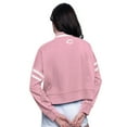 thumbnail image 3 of Women's-Starter  Pink Cincinnati Reds Power Play Cropped Pullover Sweatshirt, 3 of 3