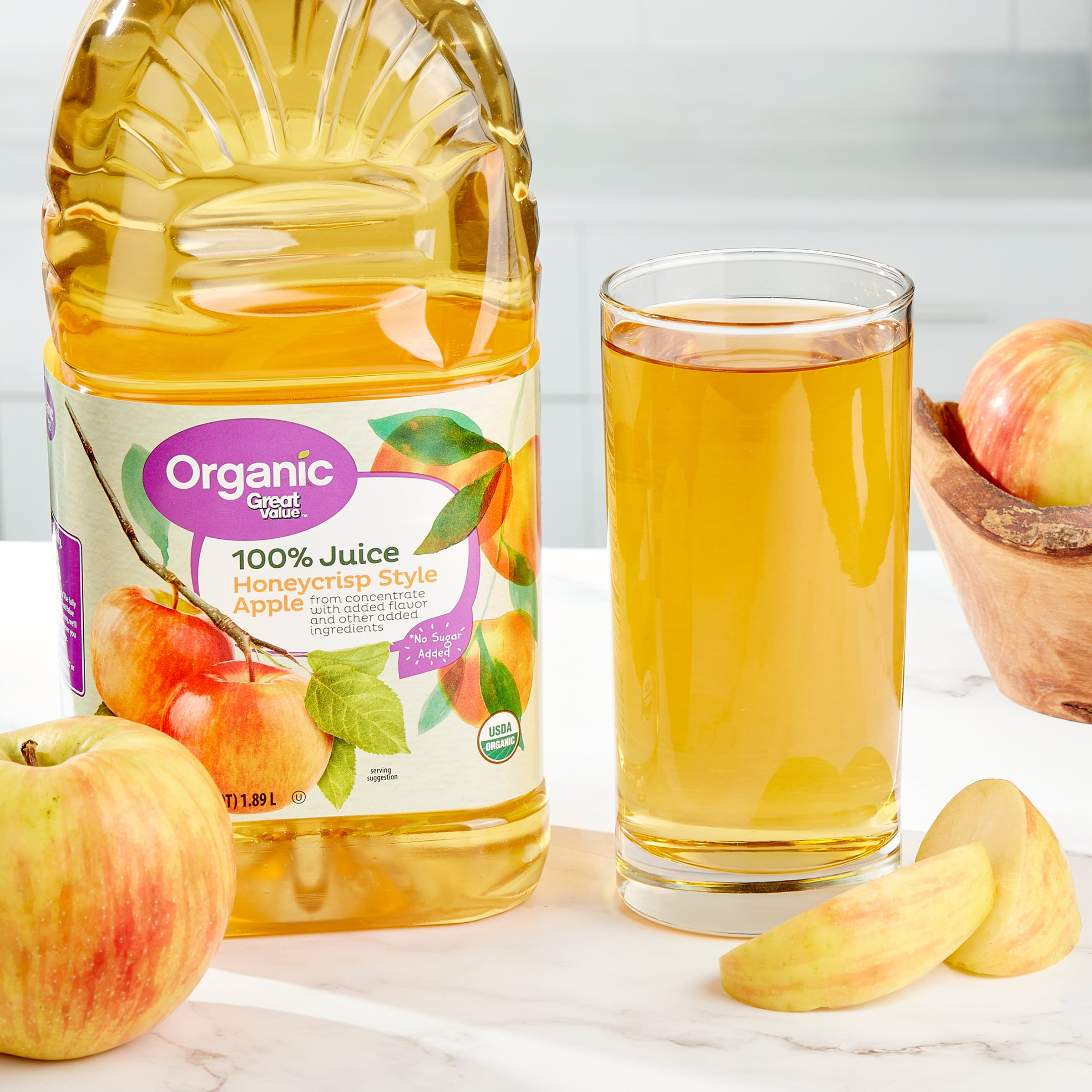 Great Value Organic Honeycrisp Style Apple Juice: Nutrition