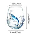 thumbnail image 2 of Artisanal Ocean Animal Glassware, Ocean Glass Glassï¼Artistic Handcrafted Handleless Marine Animal Glass Cup,Beachfront Home Decor Gifts for Ocean Lovers, 2 of 3