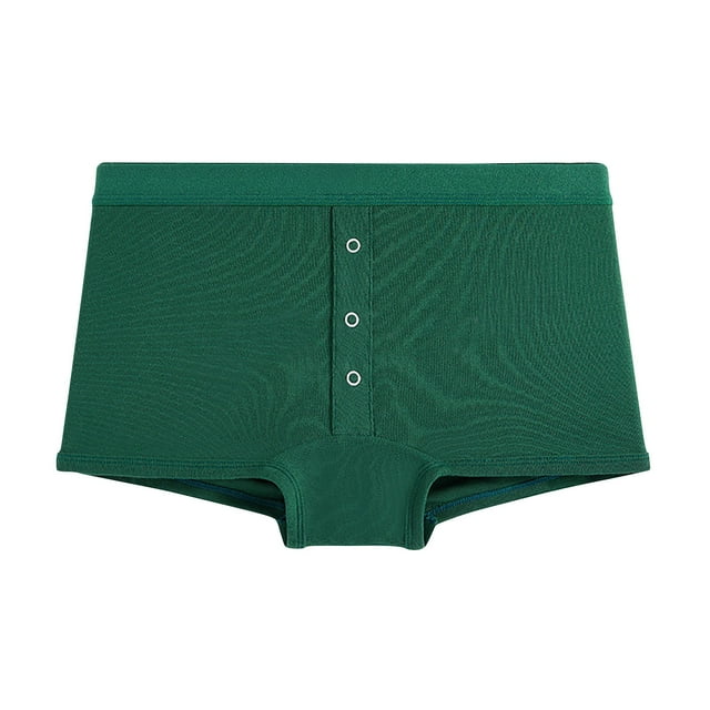 Cotton Underwear for Women Mid Rise Panties for Women Solid Color Breathable Lightweight Boxer Briefs