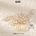 thumbnail image 4 of Wedding Hair Comb Faux Pearl Crystal Bride Hair Accessories Hair Side Comb Clips U-shaped Flower Rhinestone Hair Clips - style:style3, 4 of 5