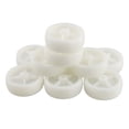 thumbnail image 2 of 3 Inch Single Wheel Light White PP Plastic Small with Diameter 72mm Smooth Piece Folding Bed Pulley 10Pcs, 2 of 7