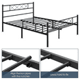 thumbnail image 4 of Fullfurnique Simple Metal Platform Bed Frame with Headboard and Footboard, Full, Black, 4 of 7