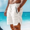 thumbnail image 2 of Wyzesi Cargo Shorts for Men Men'S Shorts Summer Beach Drawstring Elastic Waist, 2 of 8