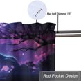 thumbnail image 5 of Fantasy Wolf Curtain Valances Wildlife Animals Starry Night Sky Moon Forest Trees Thermal Insulated Room Darkening Curtain for Dinning Room 54 by 18 in, 1 Panel, 5 of 6
