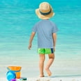thumbnail image 4 of FORMRS Boys Rash Guard Short Sleeves Swim Shirt Quick Dry UPF 50+ Sun Protection, Sizes 3-12T, Cartoon Easter Bunnies, 4 of 6
