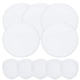 thumbnail image 4 of Byfri 10 Pack White Round Foldable Flying Disc Hand Fans Japanese Style Fans for Weddings Home Decor 25cm, 4 of 7